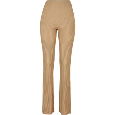 Urban Classics - Flared Rib Knit Legging - M - Beige