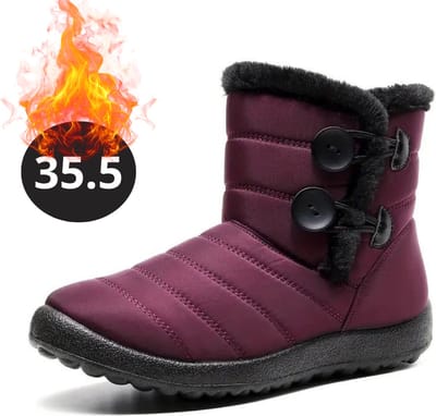Bovista Snowboots - Sneeuwschoenen - Sneeuwboots - Dames - Wintersport - Ski - Skischoenen - Rood - 35.5 - Knopen