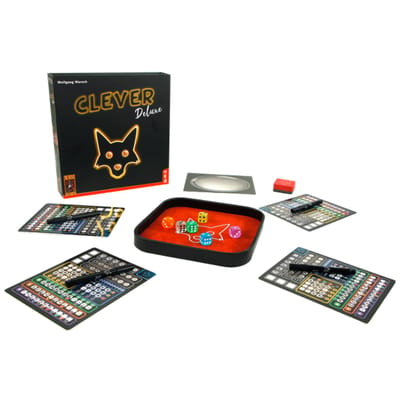 999 Games - Clever: Deluxe - Dobbelspel - Inclusief luxe dobbelbak, uitwisbare tableaus en meer extra's