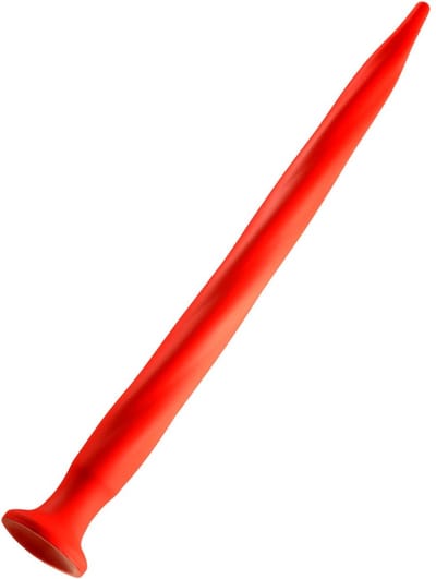 Lusty Lange Dunne Gladde Dildo 60 cm - Lange Rode Siliconen Stretch Dildo - Rode Anaal Dildo - Diameter6 cm.