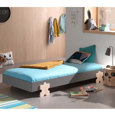 Dream Tree Kinderbed 90 x 200 cm Puzzel Grijs