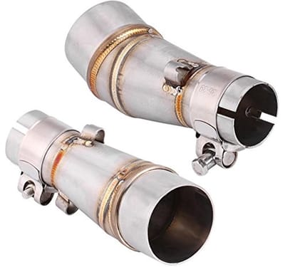 Allecto - Motor Uitlaat Middenpijp - Universeel - Hoogwaardige dempingsoplossing - 10 x 10 x 10 cm - Klemmen en adapters - Perfect voor motoren - G...