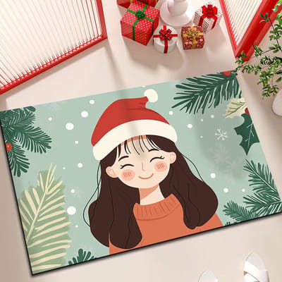 Kerstsfeer Diatomeeënaarde Entree Deur Vloermat Veranda Absorberend Sneldrogend Antislip Deur Vuilmat Huishouden 40 * 60CM Diatom Mud