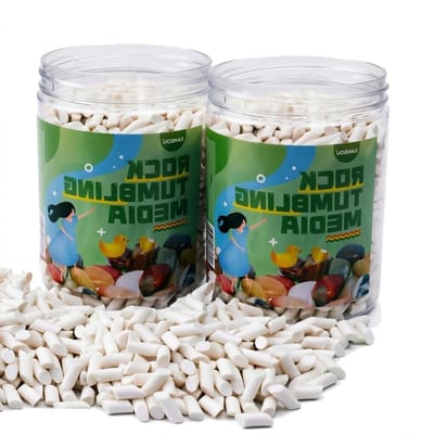 Keramische Filler Media - Polijstkorrels Pellets - Stenen Polijsten - Niet-Schurend - 4 Pond - Beige
