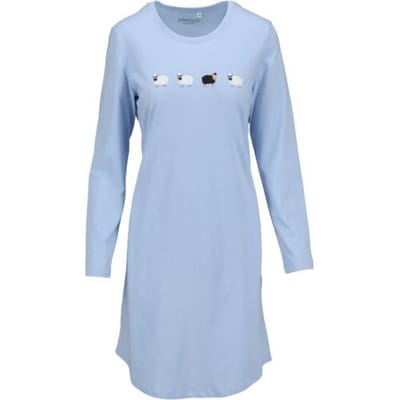 Katoenen dames nachthemd fjord blauw Ringella - Blauw - Maat - 38