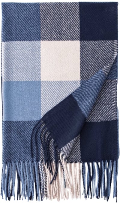 Sjaal Ruit/Checker - Blauw | 195 x 65 cm | Polyester | Fashion Favorite
