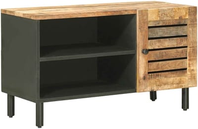 vidaXL - Opbergkasten - Naturel - 80 - x - 33 - x - 46 - cm - Massief - Mango - Hout