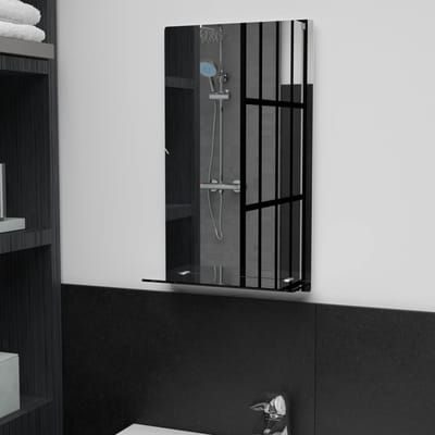 vidaXL - Wandspiegel - met - schap - 30x50 - cm - gehard - glas