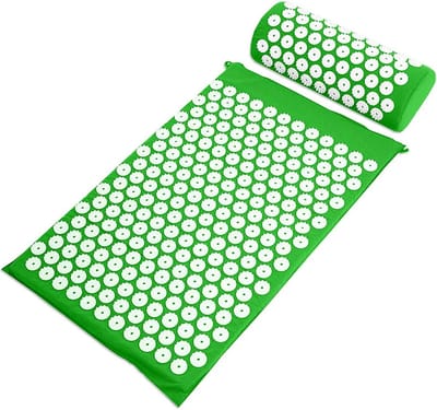 CHPN - Spijkermat - 73X42.5 cm - Acupressuur Mat met Kussen - Groen - Ontstressen - Acupunctuur mat - Relaxen - Drukpunten - Overprikkeld - drukpuntenmassage