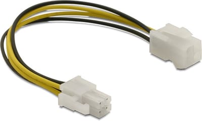 ATX12V P4 (m) - ATX12V P4 (v) voeding verlengkabel - 0,15 meter