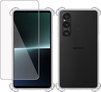 Hoesje geschikt voor Sony Xperia 1 IV + Screenprotector – Tempered Glass - Extreme Shock Case Transparant