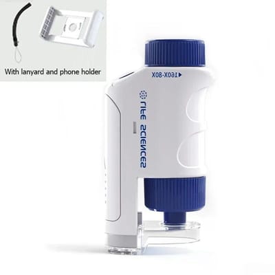 Handheld Microscoop Kit Lab LED Licht 80X tot 160X Huis School Biologische Wetenschap Gericht op Leren Speelgoed Voor Kinderen Verjaardagscadeau W13094WW-