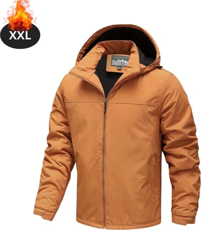 Livano Winterjas - Parka - Heren - Winter - Jas - Volwassen - Stijlvol - Oranje Rood - XXL