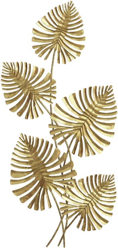 HOMCOM Metal Wall Décor Metaal 83L x 2,5B x 39H cm Goud