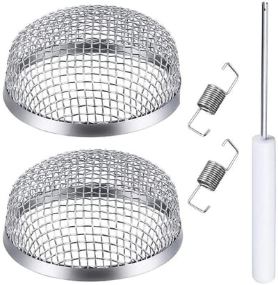 By shayne - Vliegengaas - Roestvrij staal - Inclusief installatiegereedschap - 2,8 inch - Insectenbescherming - Ideaal voor ovens - 2 stuks