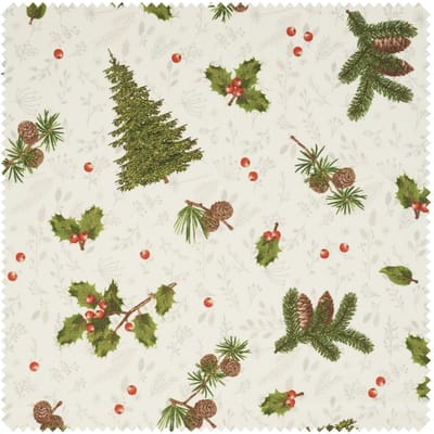 Motiefstof in linnenlook "Woodland"