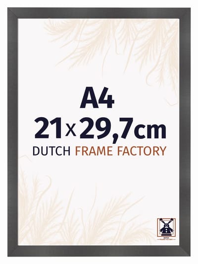 Fotolijst A4 21x29,7 cm - MDF - Zwart Mat - Praag