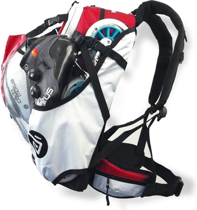 Cádomotus Airflow Sportrugzak 30+15L - Rood - Super Lichte Sporttas voor o.a. Skeeleren, Schaatsen, Wielrennen en Mountainbike - Wedstrijdtas met Rugventilatie, Helmvak en Schoenenvak