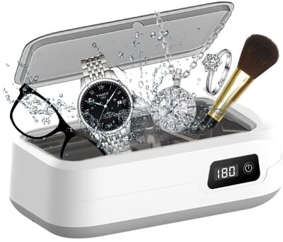 Ultrasoon reinigingsapparaat, bril, 49.000 Hz, 640 ml, brillenreinigingsapparaat, ultrasone reiniger, ultrasoon apparaat met 4 modi voor brillen, sieraden, horloges, kunstgebitten, munten enz