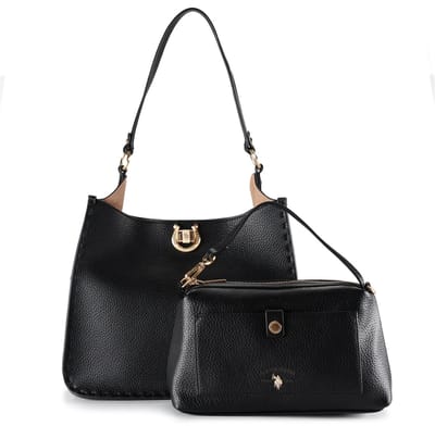 U.S. POLO ASSN. schoudertas Jones Hobo With Extra Bag Black zwart