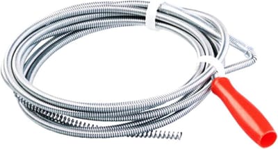Frettenontstopper met zwengel - Afvoerontstopper Rioolreiniger - Verstoppingen Verwijderen - Milieuvriendelijke Oplossing - 3 meter x 5 mm - Grijs