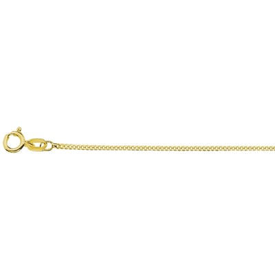 collier gourmette 4 zijdes geslepen 1,2 mm 3 micron zilver verguld (geel)