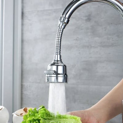 Luxe keukenkraan opzetstuk met 3 standen - kraan beweegbaar - verlengstuk - roterende koppelstuk booster - draaibaar kraankop