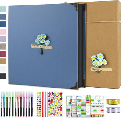 DIY Scrapboek Album 30x30 cm met 60 Zwarte Pagina's - Cadeau voor Jubileum en Verjaardag