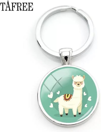 Akyol - Alpaca sleutelhanger - Alpaca liefhebbers - Sleutelhanger - Lama - Dieren