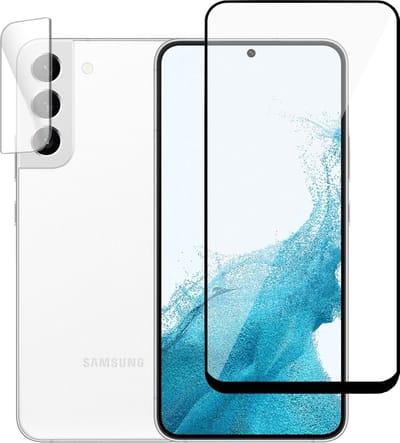 Geschikt voor Samsung S22 Screenprotector + Camera Gehard Glas Screen Protector - Full Screen Protector