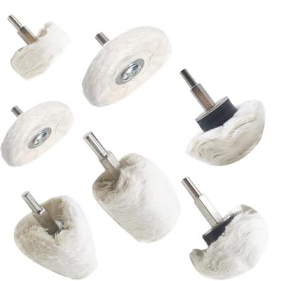 Polijstset Boor - Polijstschijven Buffer - Auto Poetsen - Antislip Ontwerp - 20 cm Diameter - Wit
