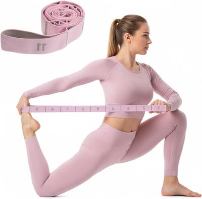 Elastische Stretching Riem met Lussen voor Yoga, Pilates en Ballet - Duurzaam Stretchapparaat voor Verbeterde Flexibiliteit en Krachttraining
