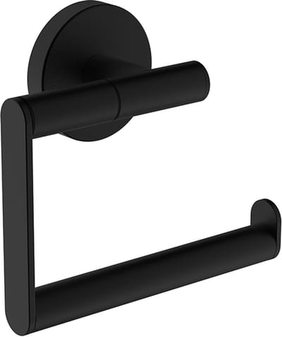 Sanifun Simon Toiletrolhouder mat zwart – Messing Wandmontage Zonder Klep