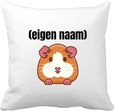 Akyol - hamster met eigen naam Kussen hoes - Hamster - hamster liefhebbers - iemand die houdt van hamsters - verjaardag - cadeau - kado - 40 bij 40 cm