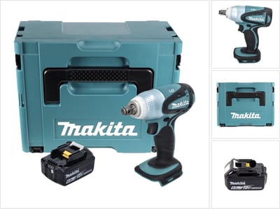 Makita DTW 251 G1J accu slagmoersleutel 18 V 230 Nm 1/2" + 1x oplaadbare accu 6.0 Ah + Makpac - zonder oplader
