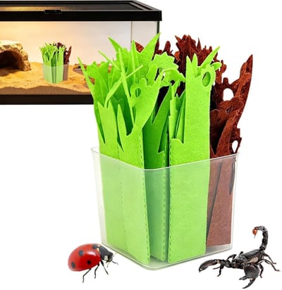 Terrarium Luchtbevochtiger - Kunstplant Vocht - Reptielen Welzijn - Natuurlijke Verdamping - 37.5 x 16.8 cm - Enkele Attribuut