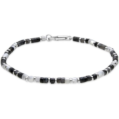 Luxenter Armband met zilveren afwerking en grijs wolkachtig kwarts - Hayo