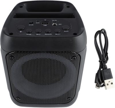 Draagbare Bluetooth Speaker - Draadloze Speaker - Muziek Luisteren - Ingebouwde Microfoon - 16x15x20cm - Zwart