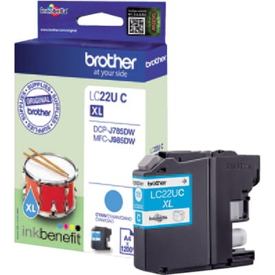 Brother Inktcartridge LC-22UC XL Cyaan Hoge capaciteit