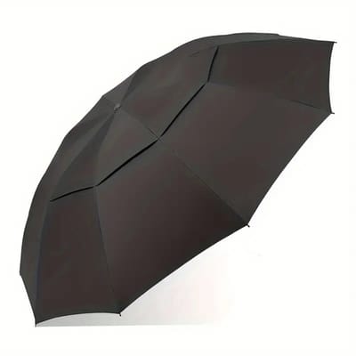 Nivard Moderne Golf Paraplu - Stormparaplu - Opvouwbaar - Windproof - Stormproef - UV Bescherming - Umbrella - Draagbaar - Zwart