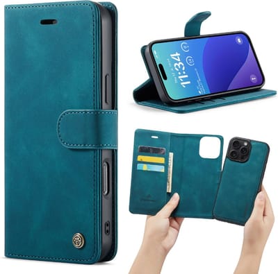 Casemania – iPhone 16 Plus – 2 in 1 – Bookcase - Groen