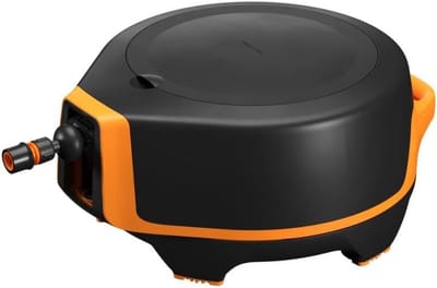 Slanghaspel XL - Automatische haspel - Tuin besproeien - Automatische intrekking - 25 meter bereik - Zwart oranje