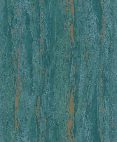Behang met Teal Marmerstructuur – Goud metallic glans - Natuurlijke Textuur & Verticale Lijnen – Goud Marmer behang - City Romance
