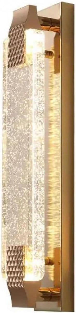Wandlamp Kristal - Decoratieve Verlichting - Woonkamer Verfraaien - Vergulde RVS - 50cm - Goudkleurig