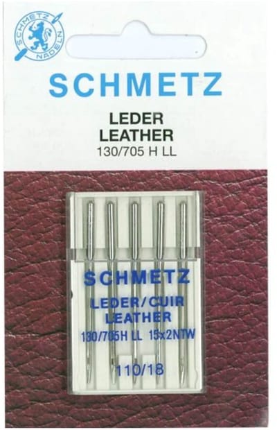 Schmetz leernaald - naaimachinenaald leer - 5 naalden 130/705 H LL 110/18