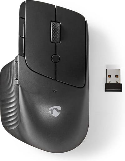 Nedis Muis - Draadloos - 800 / 1200 / 1600 dpi - Instelbare DPI - Aantal knoppen: 6 - Rechtshandig