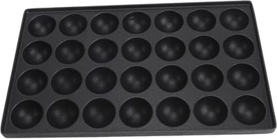 Takoyaki Maker - Octopusbal Pan - Thuis Snacks Maken - Gelijkmatige Warmteverdeling - 28 Gaten - Zilver