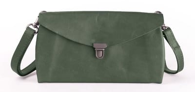 HAROLD'S Leren Schoudertas Koppeling Fold Handbag Clutch Green Groen