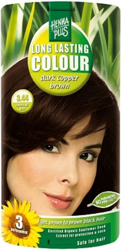 Hennaplus Long Lasting Colours 3.44 Dark Copper Brown - Haarverf