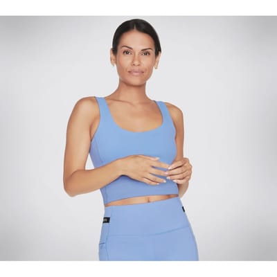 Skechers Performance Goflex Joy Longline BH Nylon Dames Blauwe Sport-BH